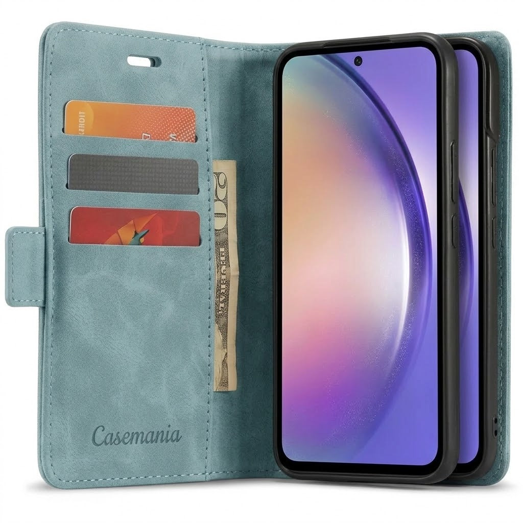 Apple iPhone Duo Hoesje - Aqua Blue - Dunne Bookcase
