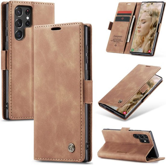 Samsung Galaxy S23 Ultra Case - Sienna Brown - Slim Wallet Case