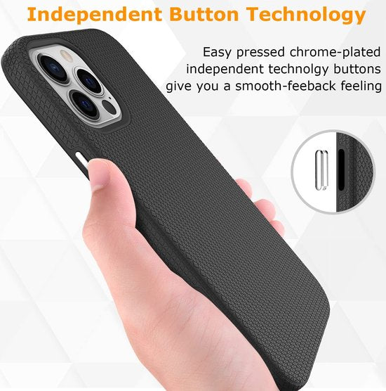 Apple iPhone 15 Pro Max Hoesje - Zwart - Anti Slip Back Cover