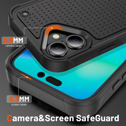 Apple iPhone 16 Hoesje - Zwart - Armor Back Cover
