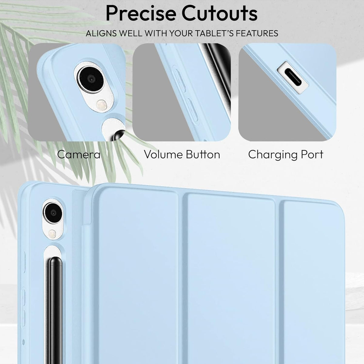 Samsung Galaxy Tab S10 Lite Tablet Case - Light Blue - Smart Cover