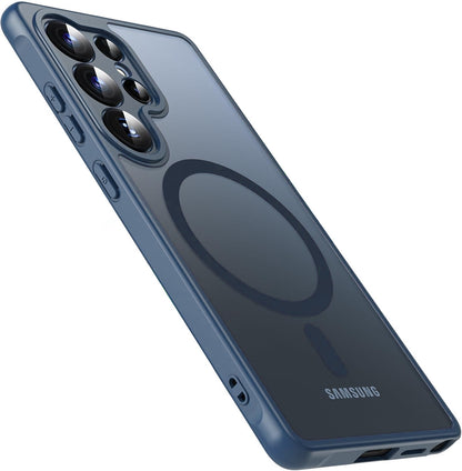 Samsung Galaxy S25 Ultra Hoesje - Blauw - Matte Armor MagSafe Back Cover