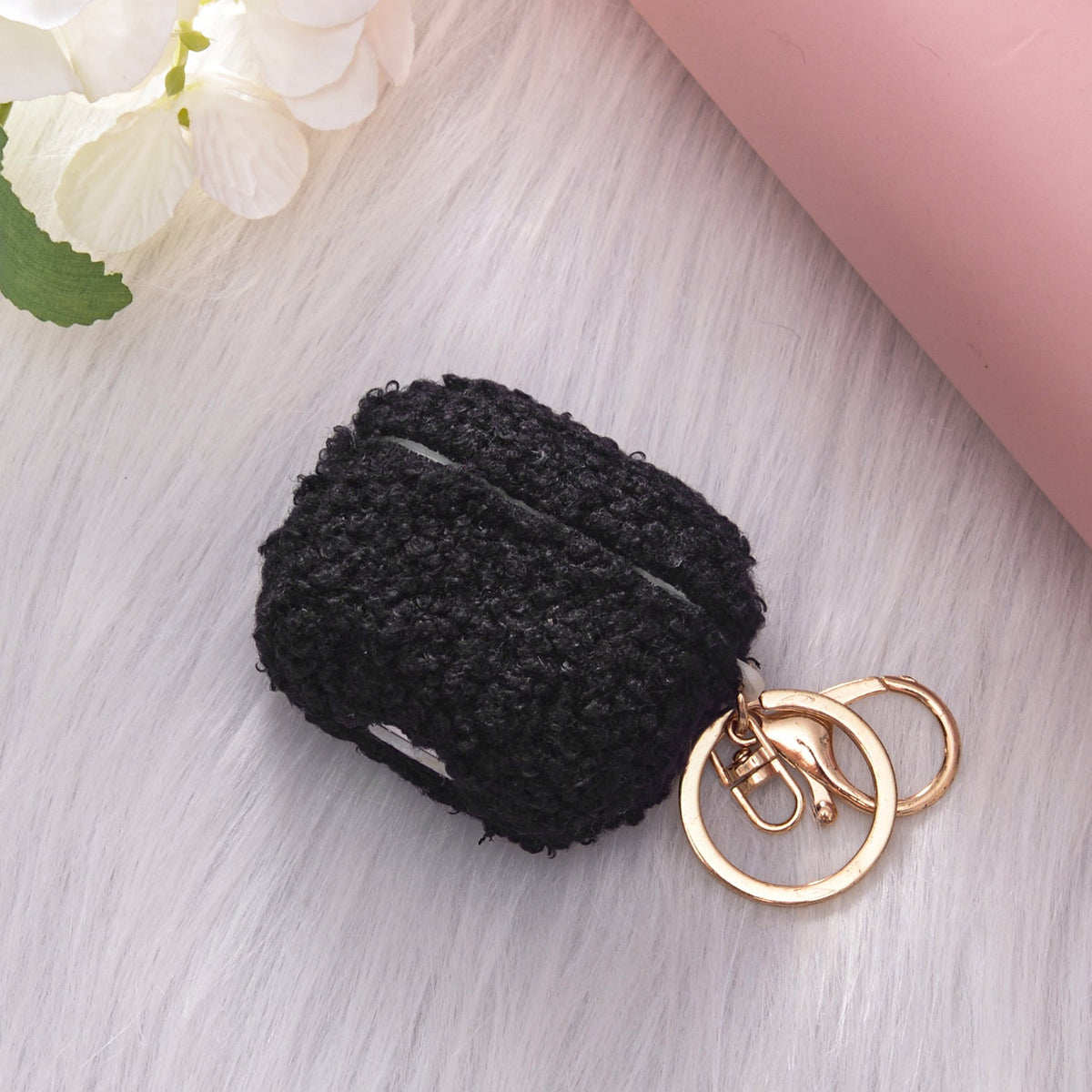 Apple AirPods 3 Hoesje - Teddy Furr - Zwart