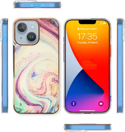 Apple iPhone 15 Plus Hülle - Twist - Silikon-Marmor-Backcover