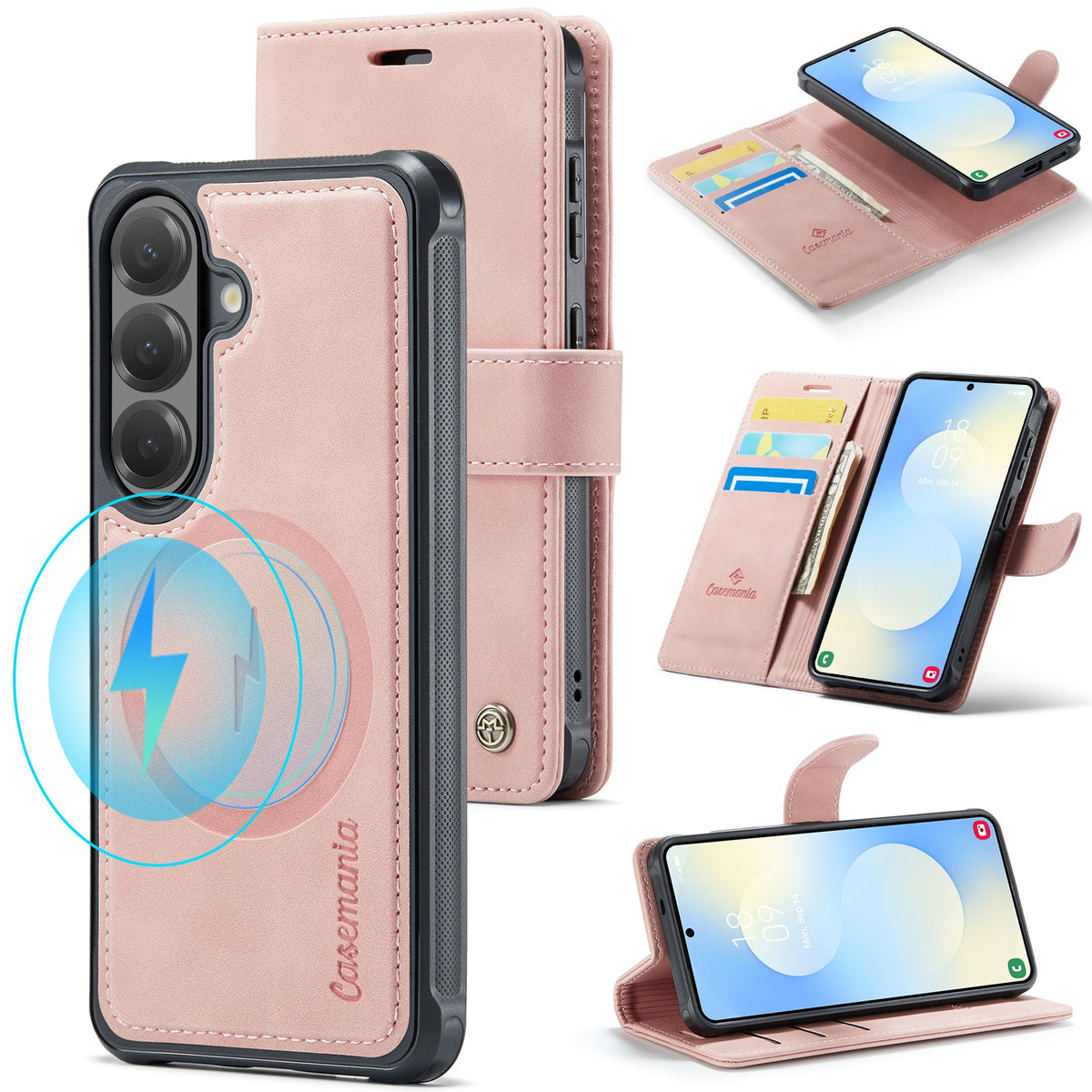 Samsung Galaxy A37 Hoesje - Pale Pink - 2 in 1 MagSafe Bookcase