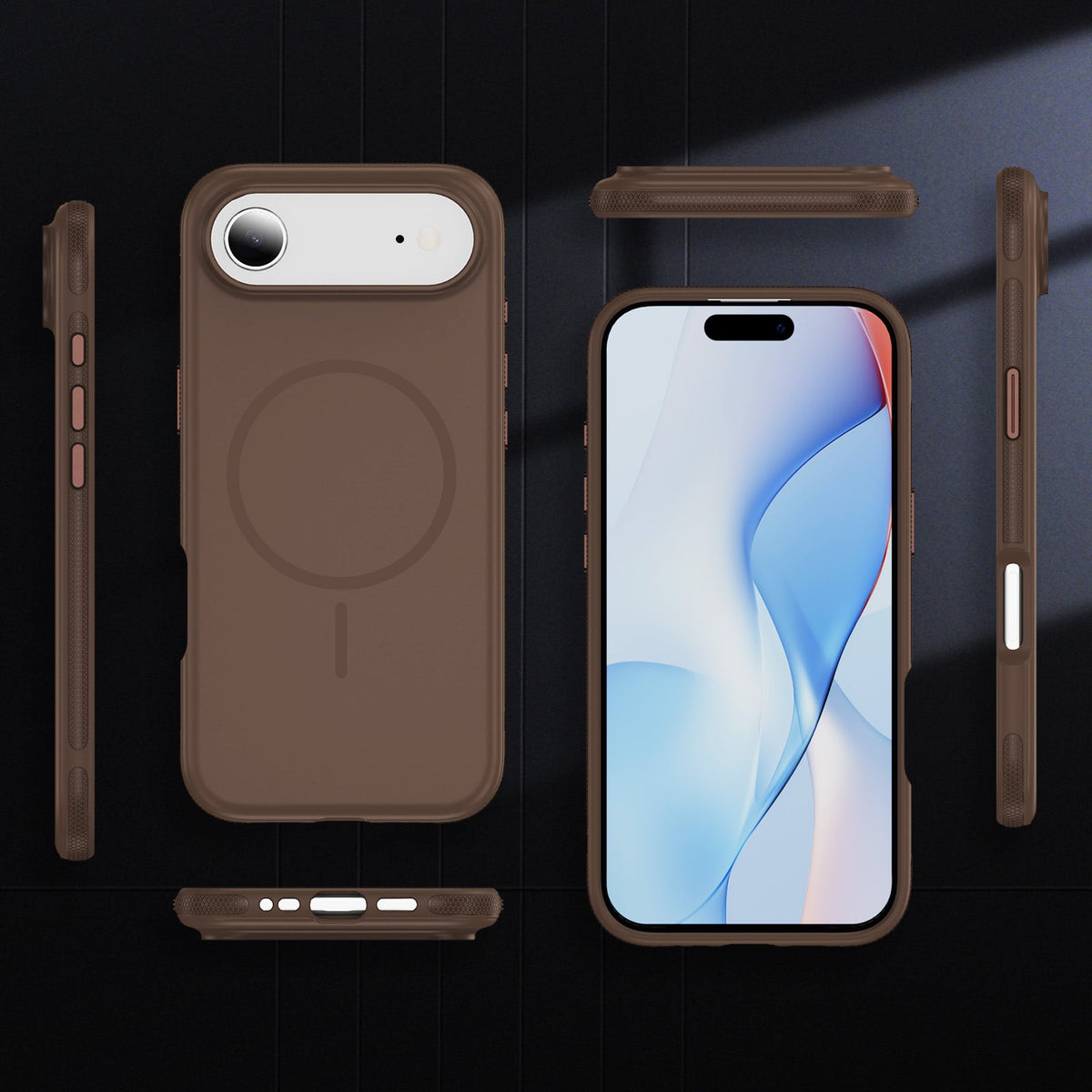 Apple iPhone 17 Pro Max Case - Brown - Magnetic Liquid Silicone MagSafe Back Cover