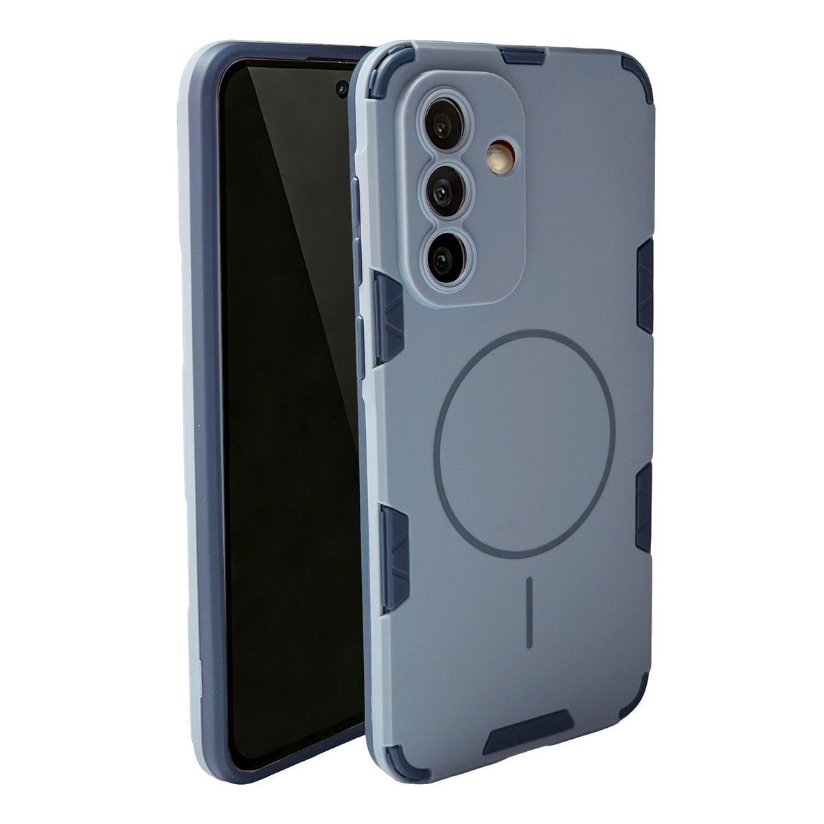 Samsung Galaxy A37 Hoesje - Matte Blauw - Frosted Matte Hardcase MagSafe Back Cover