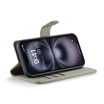 iPhone 16 Hoesje - Smoke Gray - 2 in 1 Bookcase