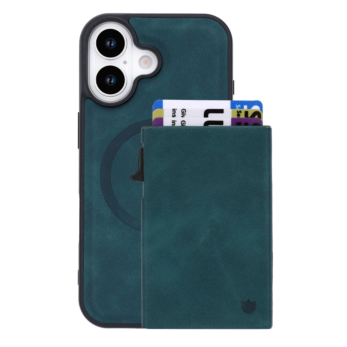 Apple iPhone 17 Hülle - Emerald Green - MagSafe Backcover mit ausziehbarem Kartenfach