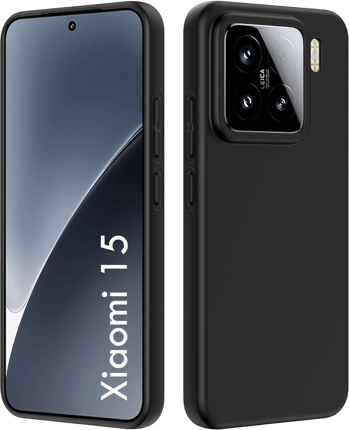 Coque Xiaomi 15 - Noir - Étui arrière en silicone