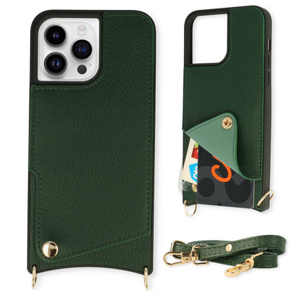 iPhone 14 Pro Hoesje - Bandje - Groen Back Cover