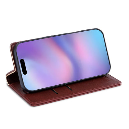 Apple iPhone 18 Pro Max Hoesje - Burgundy Red - Dunne Leather-look Back Cover