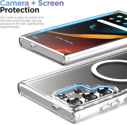 Samsung Galaxy S25 Ultra Hoesje - Transparant - Anti-Shock MagSafe Back Cover