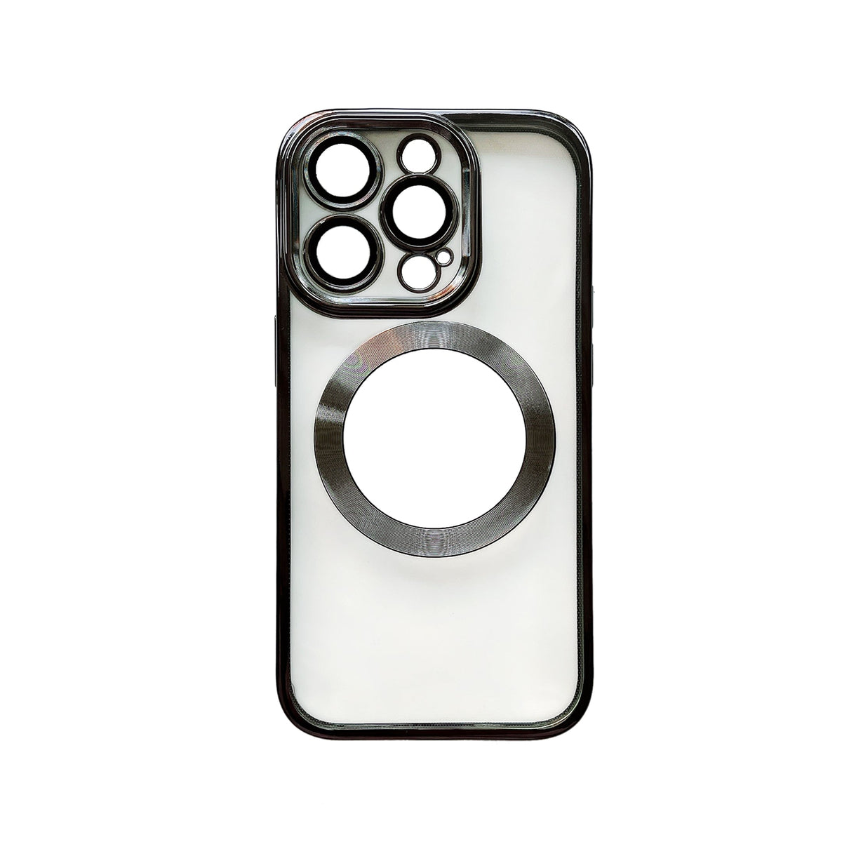 Apple iPhone 15 Pro Max Hoesje - Zwart - Hybrid Siliconen MagSafe Back Cover