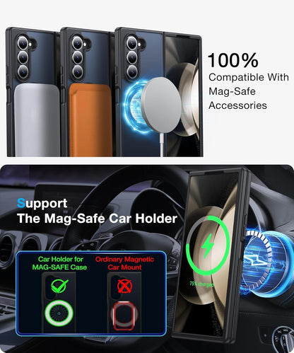 Samsung Galaxy Z Fold 7 Hoesje - Roze - Matte Armor MagSafe Back Cover