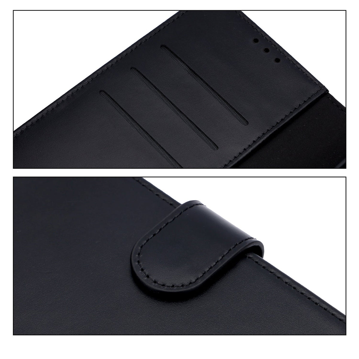 Samsung Galaxy S26 Ultra Case - Onyx Black - Genuine Leather 2-in-1 MagSafe Wallet Case