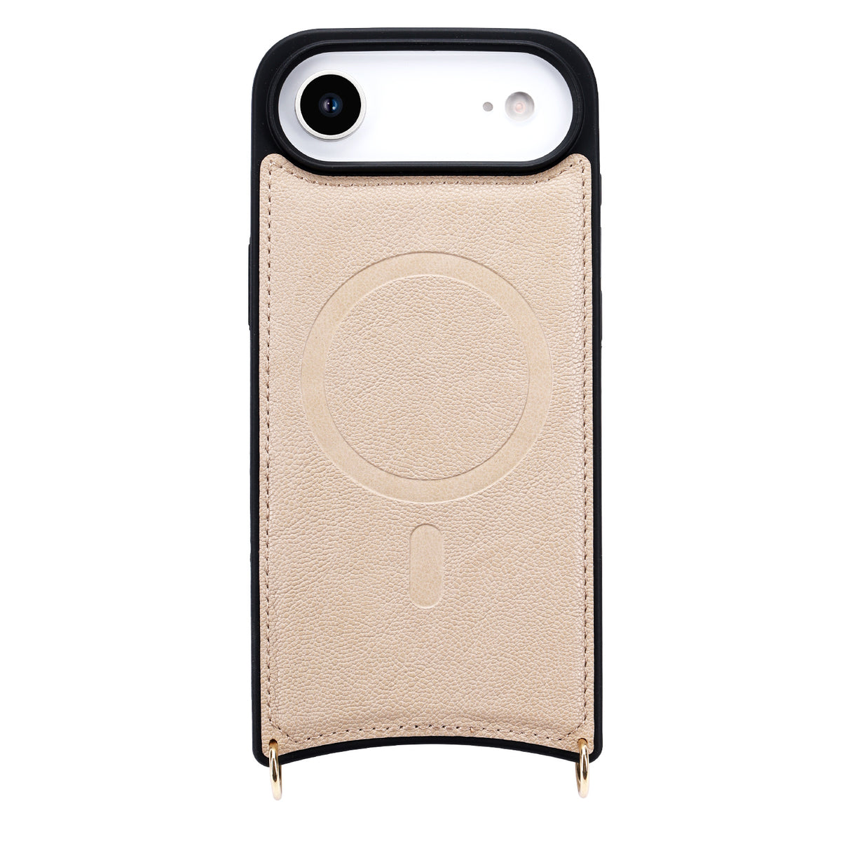 Apple iPhone Air Hoesje - Beige - 'Amsterdam' Magnetische Wallet Case met Pasjeshouders en