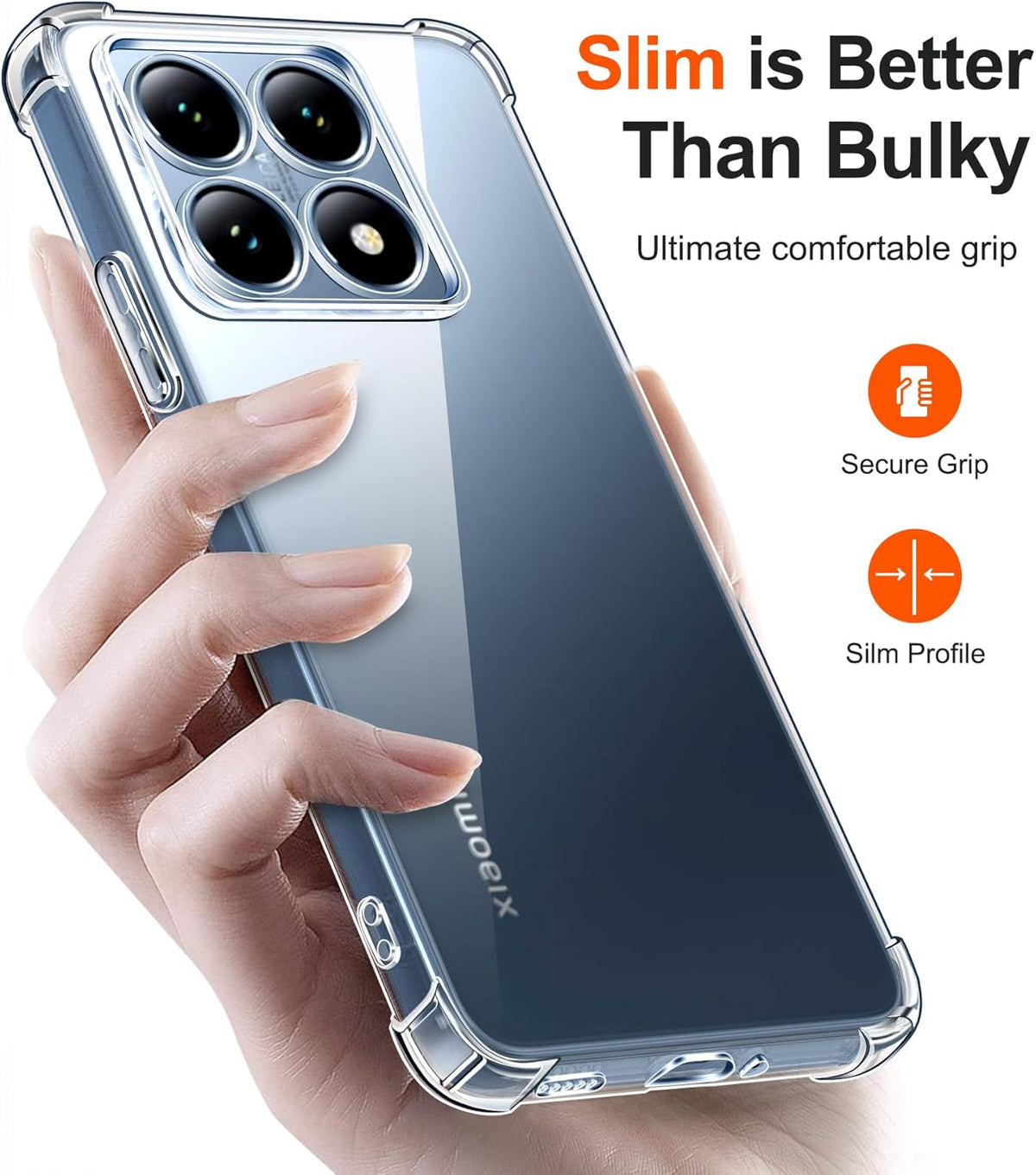 Xiaomi 14T Pro Hoesje - Transparant - Anti-Shock Back Cover
