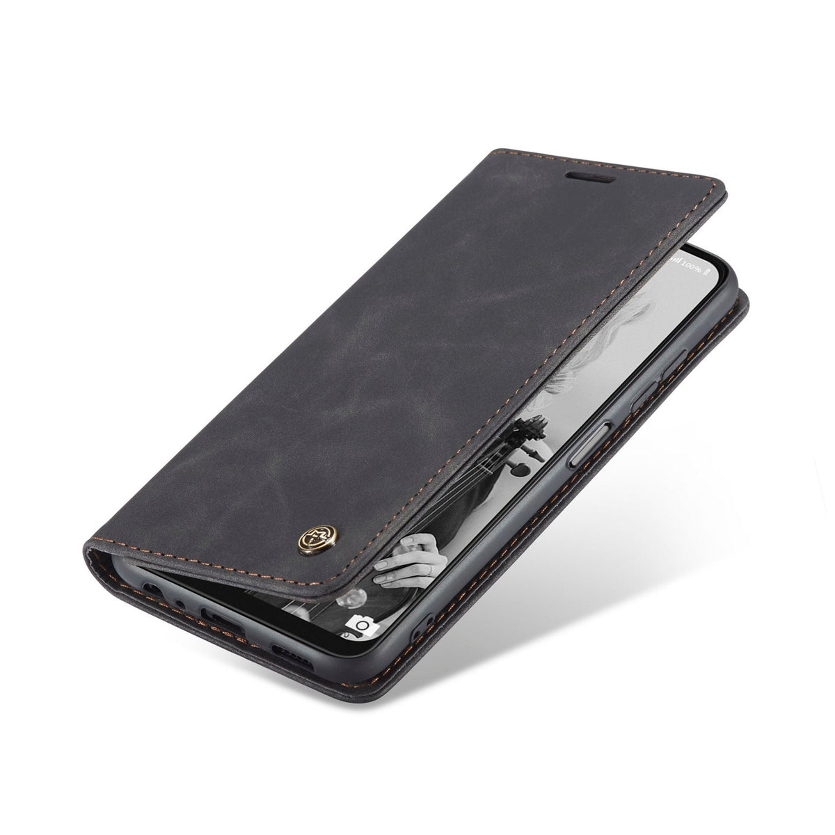 Oppo A79 Hoesje - Charcoal Gray - Dunne Bookcase
