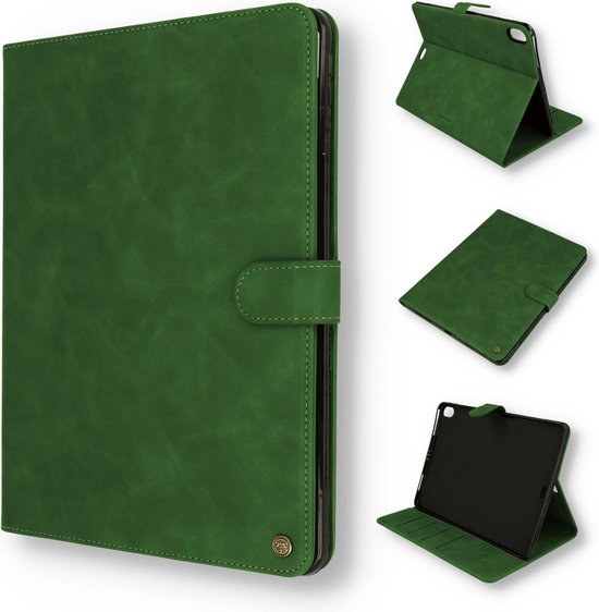 Samsung Galaxy Tab S7 FE Tablet Case - Olive Green - Rotating Folio Case