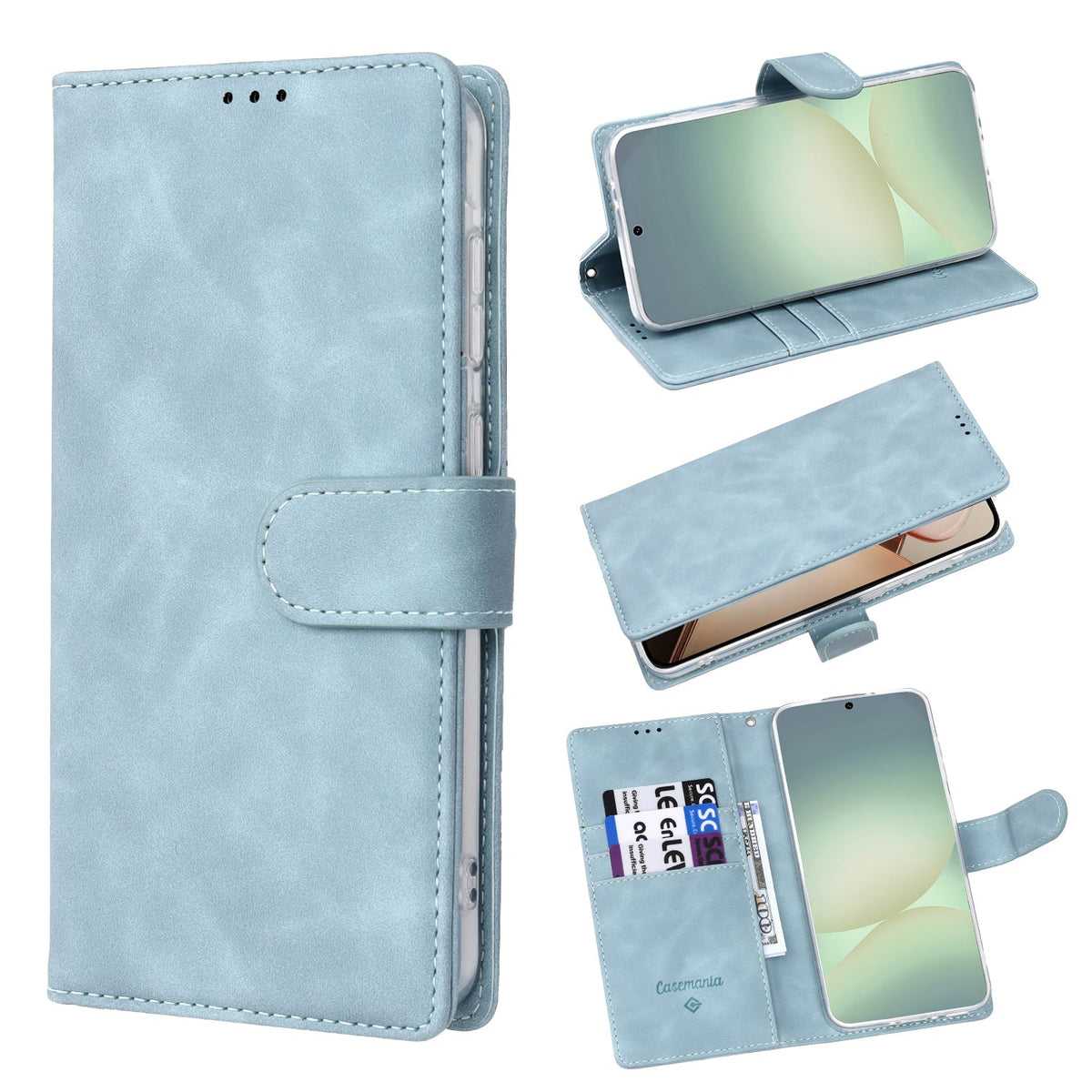 Samsung Galaxy A56 Hoesje - Licht Blauw - Bookcase
