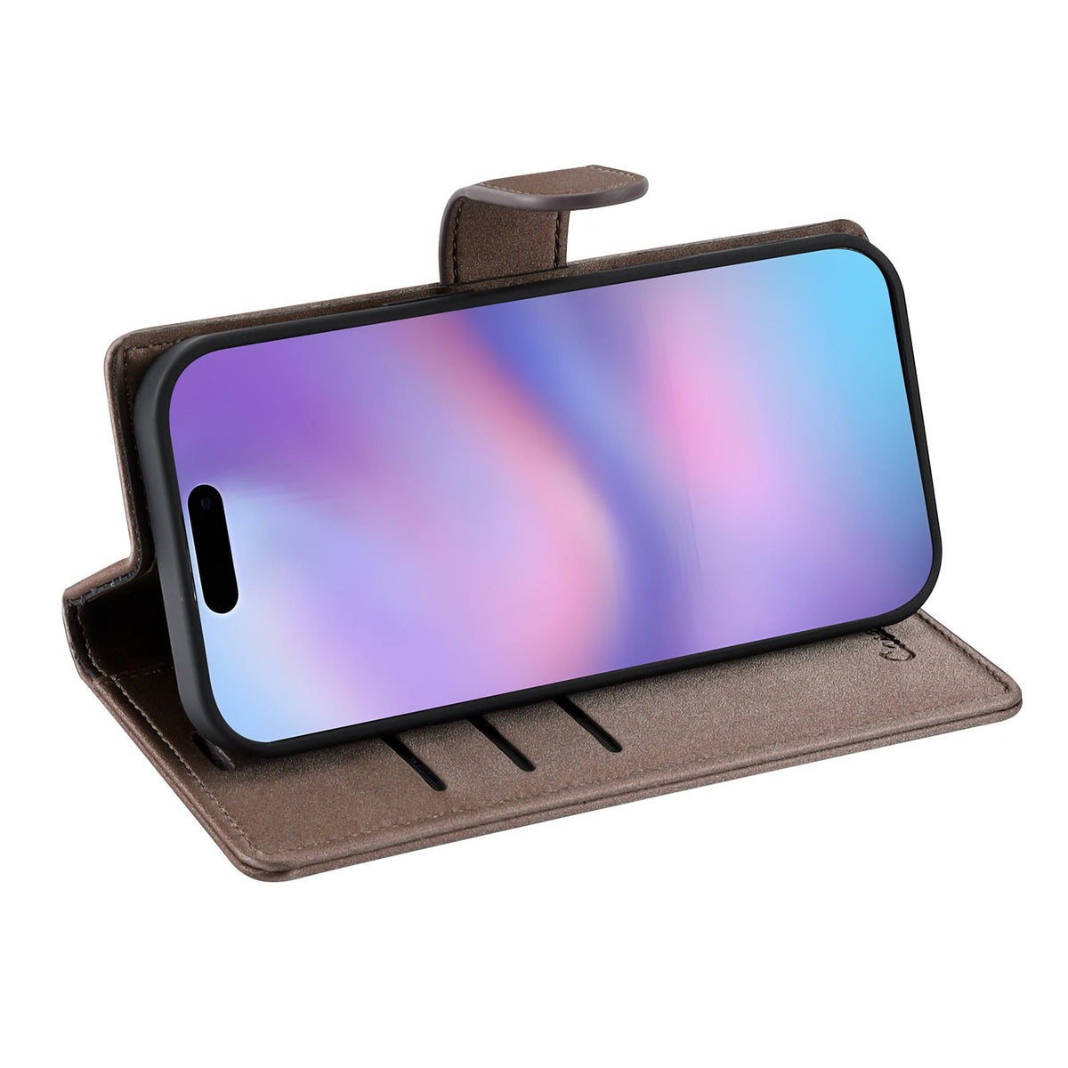 Apple iPhone 17 Hülle - Mocha Brown - 2-in-1-Velvet-Klapphülle mit Kartenfach