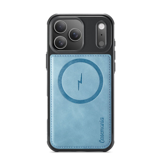 Apple iPhone 18 Pro Hülle - Aqua Blue - Kunstleder-MagSafe-Backcover