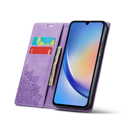 Samsung Galaxy A55 Hoesje - Bright Lila - Mandala Dunne Back Cover