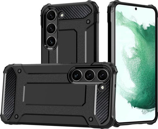 Samsung Galaxy S23 Plus Hülle - Schwarz - Armor-Ständer-Backcover