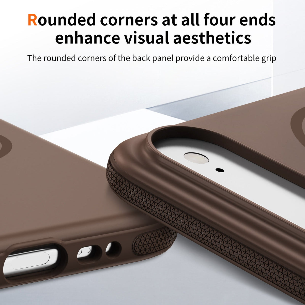 iPhone 17 Air Hoesje - Bruin - Soft Siliconen Magsafe Back Cover