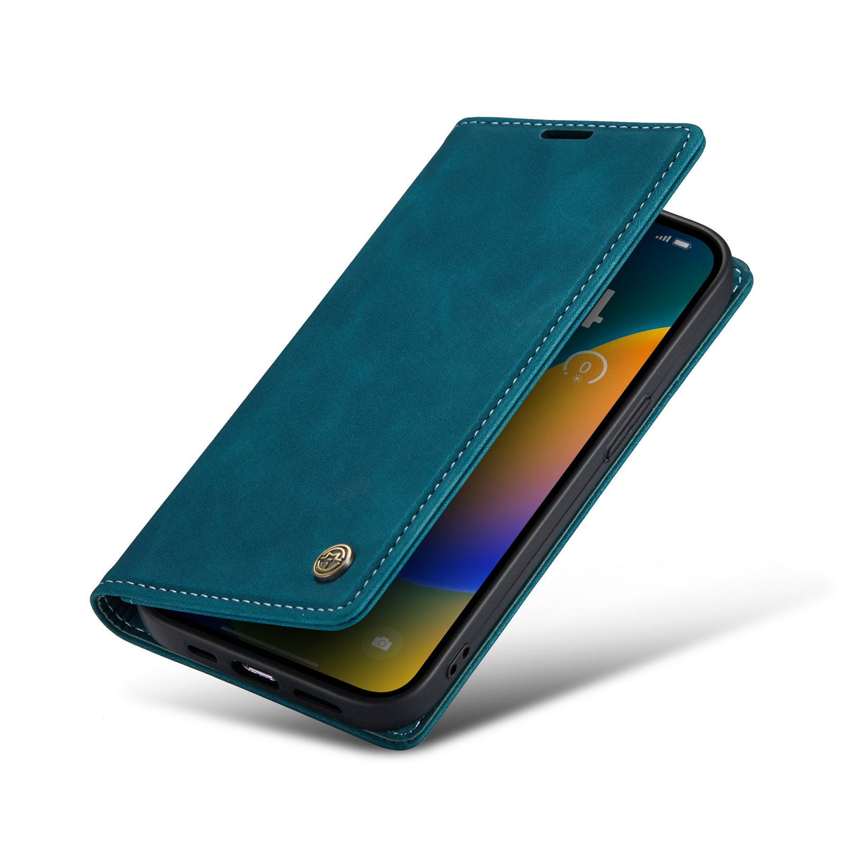 Apple iPhone 15 Pro Max Hoesje - Emerald Green - Dunne Bookcase