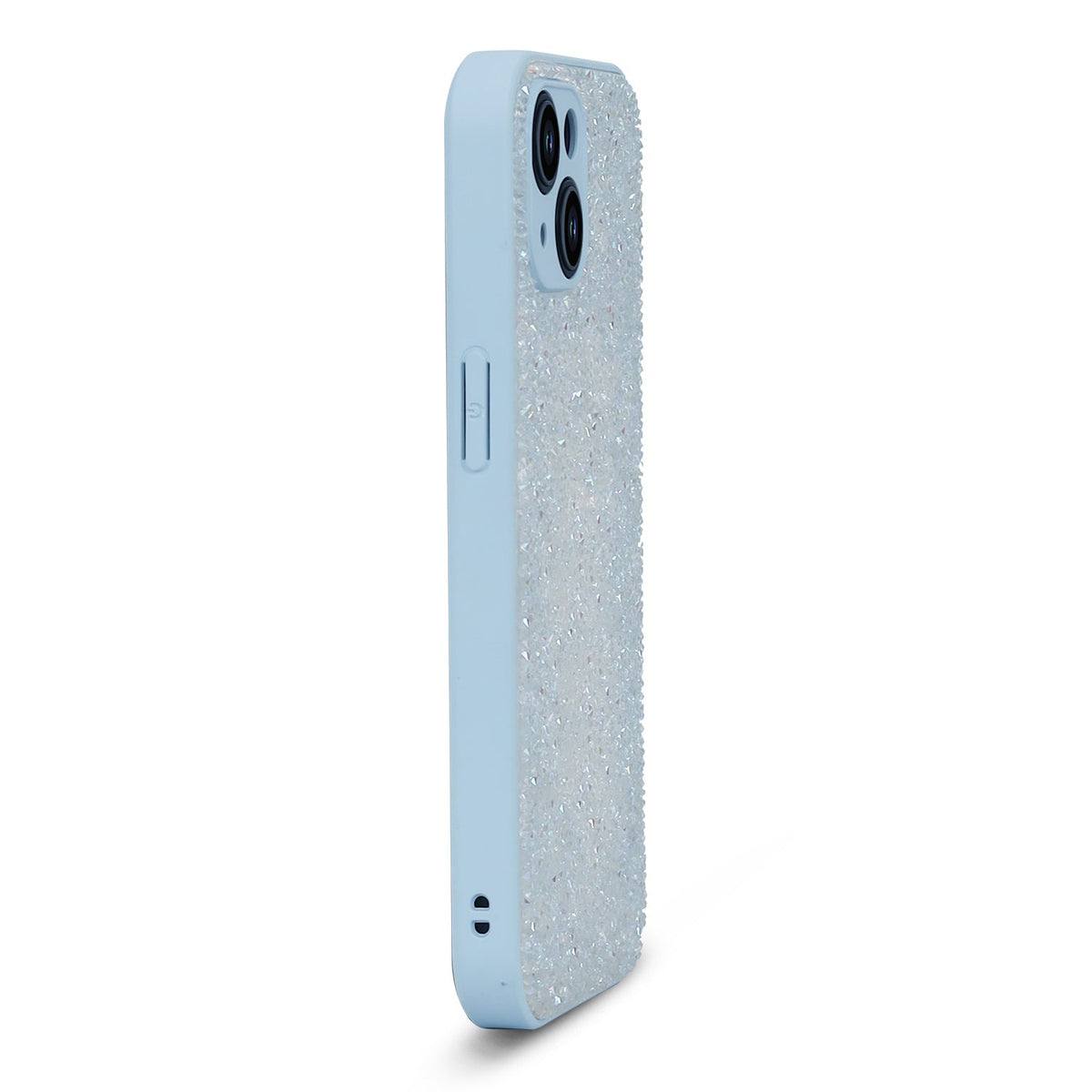 iPhone 12 Hoesje - Blauw - Diamant Glitter Back Cover