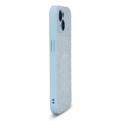iPhone 12 Hoesje - Blauw - Diamant Glitter Back Cover