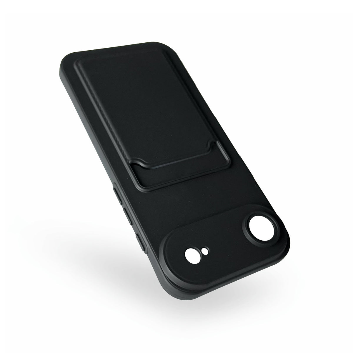 Apple iPhone Air Hülle - Schwarz mit Kartenfach - Stoßfestes Backcover mit Kartenfach