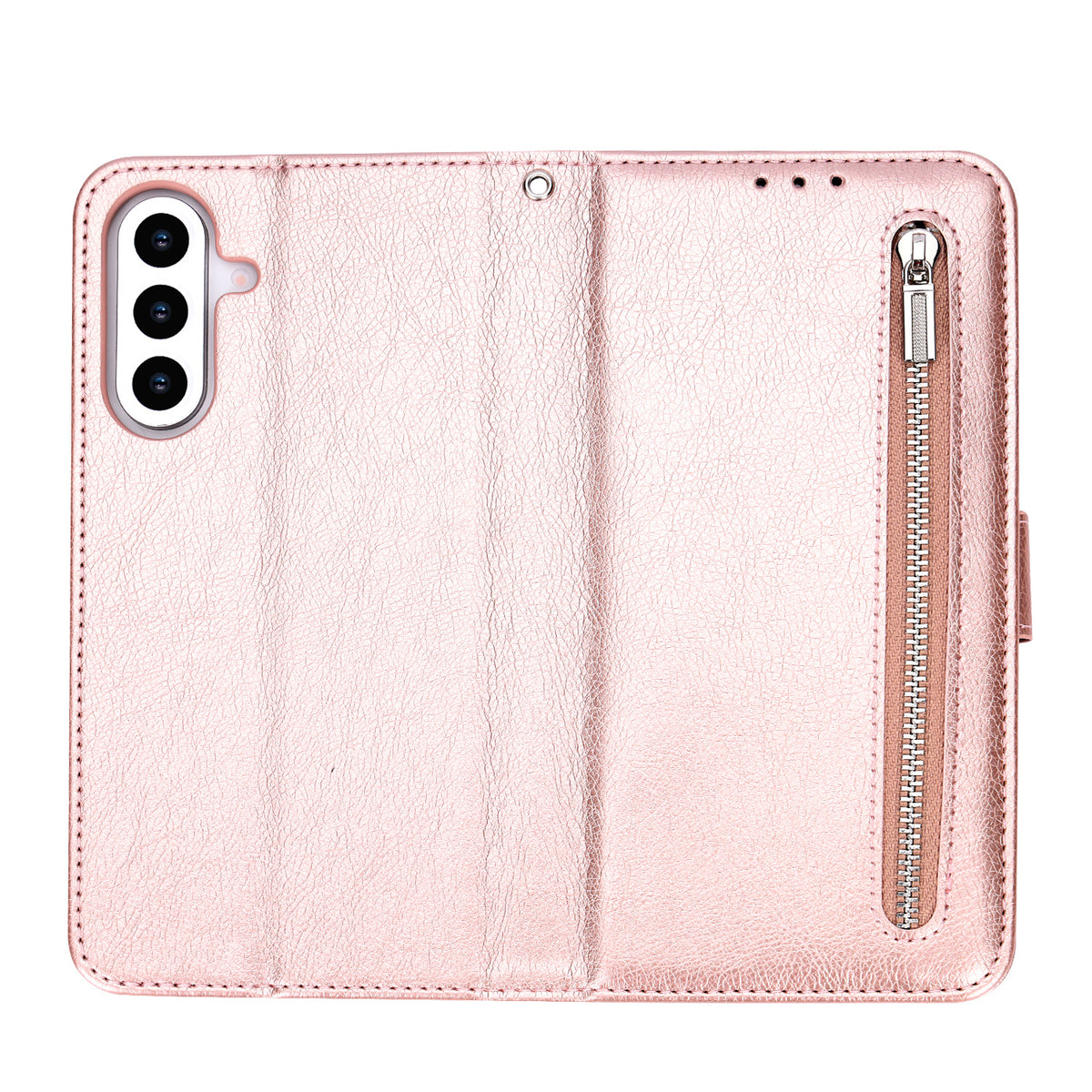 Samsung Galaxy A27 Hoesje - Rosegoud - Luxe Bookcase met Rits
