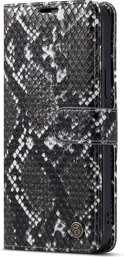 Apple iPhone 13 Pro Max Hoesje - Zwart - Slangen Bookcase