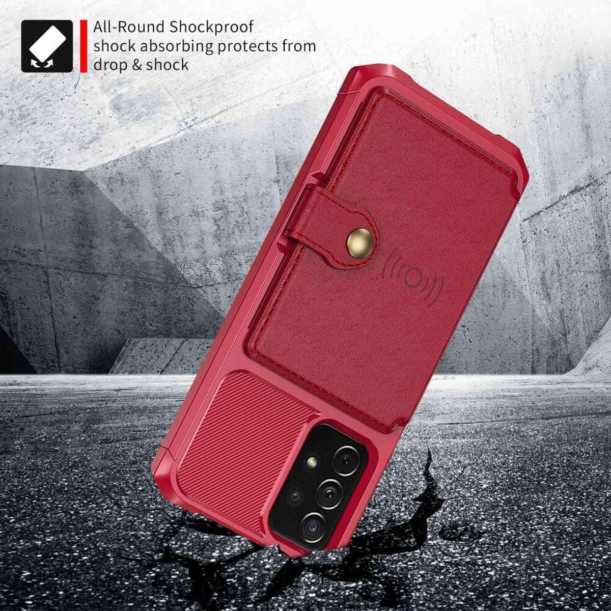 Samsung Galaxy A52 Hoesje - Rood - RFID Back Cover