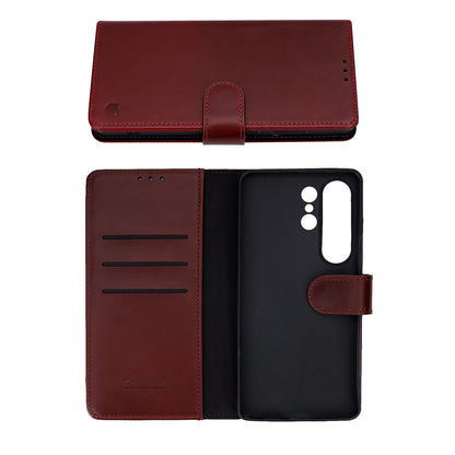 Samsung Galaxy S26 Ultra Hoesje - Burgundy Red - Echt Leren Bookcase
