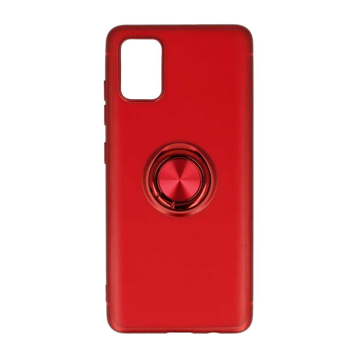 Coque Samsung Galaxy S20 Ultra - Rouge - Étui arrière avec anneau de support en silicone