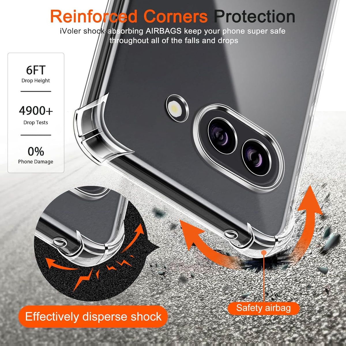 Google Pixel 9a Hülle - Transparent - Stoßfestes Backcover