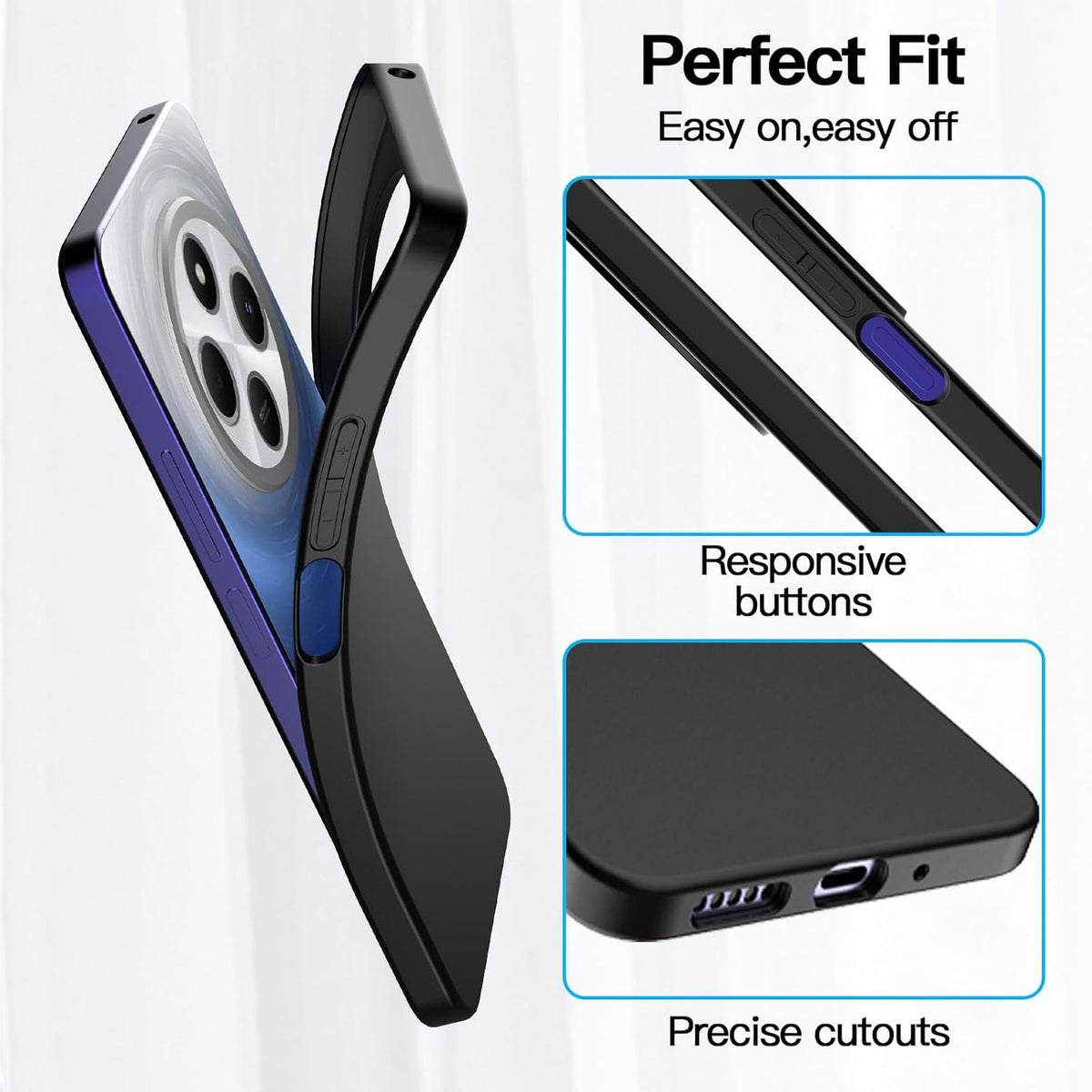 Xiaomi Redmi 14C Hoesje - Zwart - Siliconen Back Cover