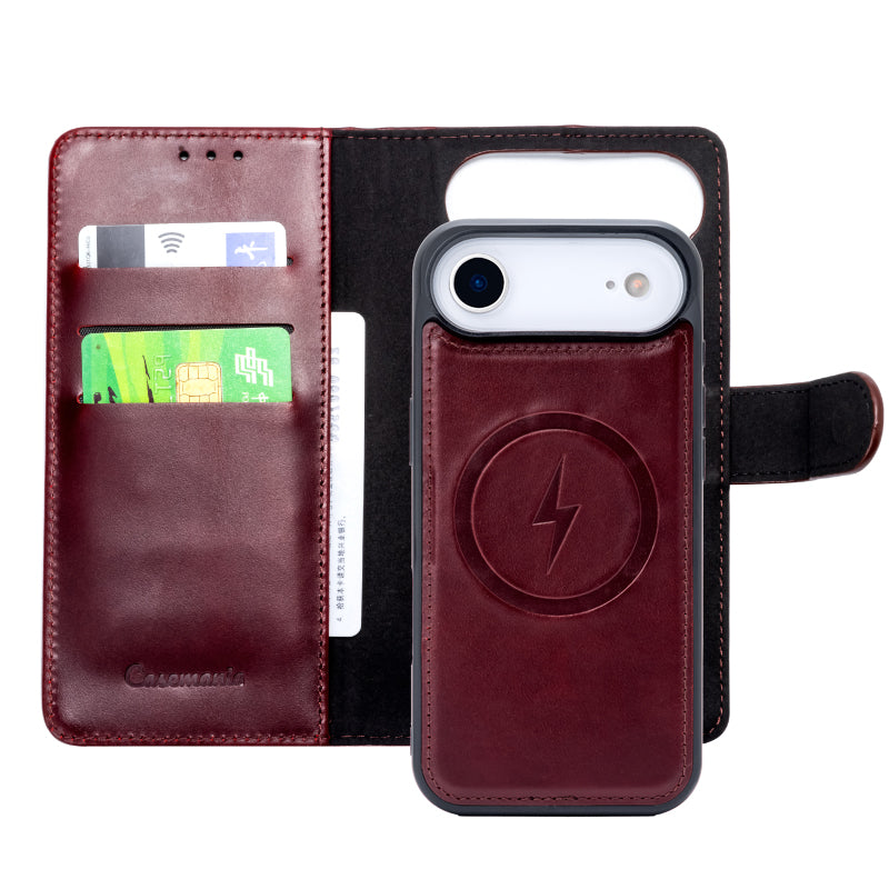 Snap Leather | MagSafe-Compatibel 2-in-1 Leren Bookcase | iPhone 17 Exclusive