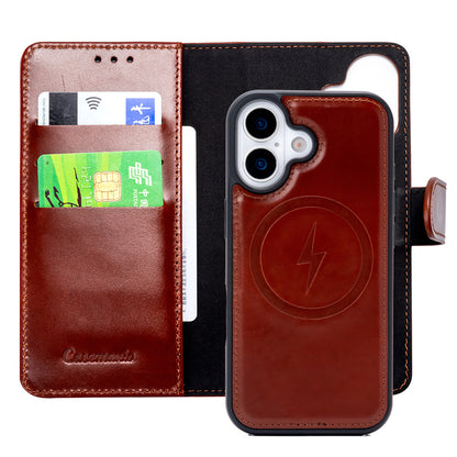 Snap Leather | MagSafe-Compatibel 2-in-1 Leren Bookcase | iPhone 17 Exclusive