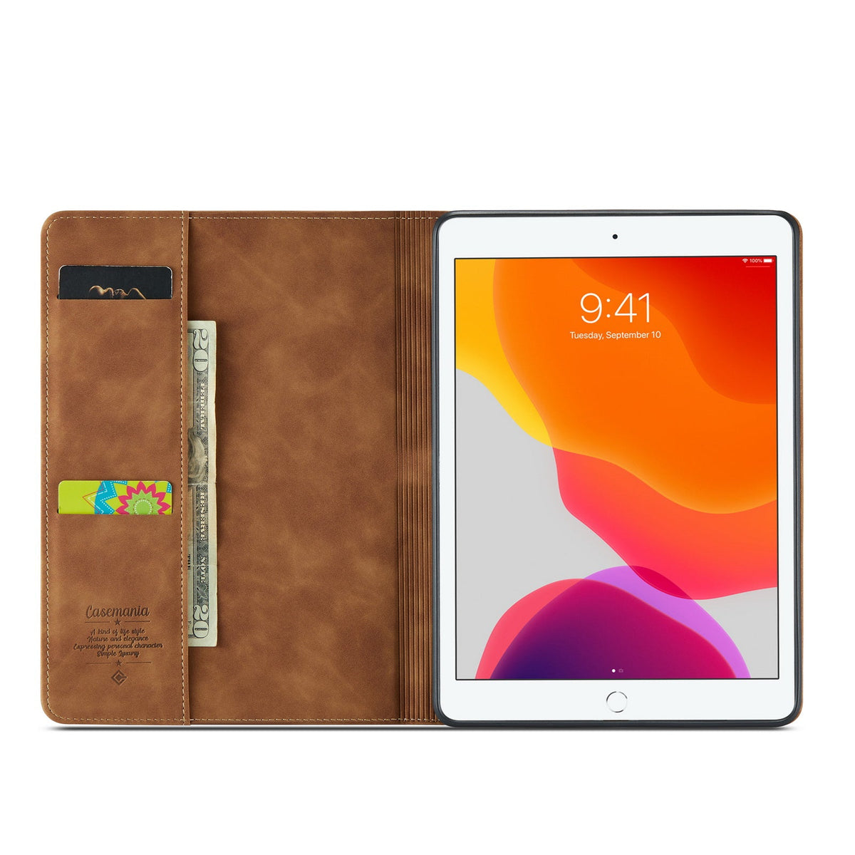 Apple iPad Air 1 9.7 (2013) Tablethoes - Sienna Brown - Bookcase