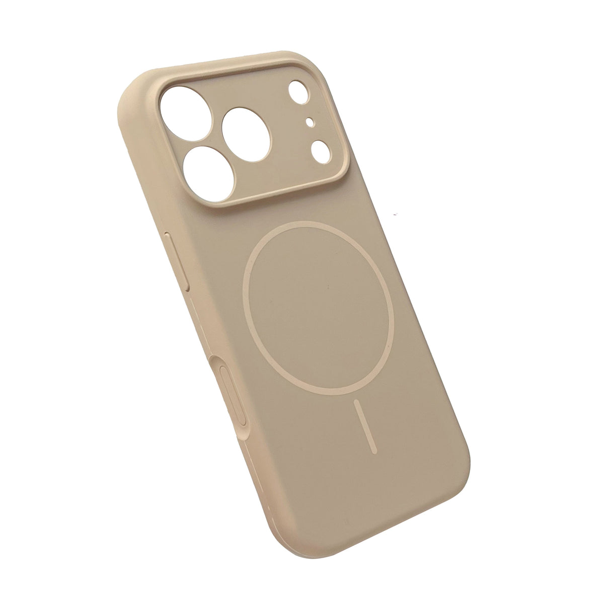Apple iPhone 17 Pro Hoesje - Zand Beige - Liquid Siliconen MagSafe Back Cover