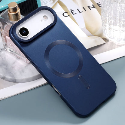 Apple iPhone Air Hoesje - Donker Blauw - Matte Siliconen MagSafe Back Cover