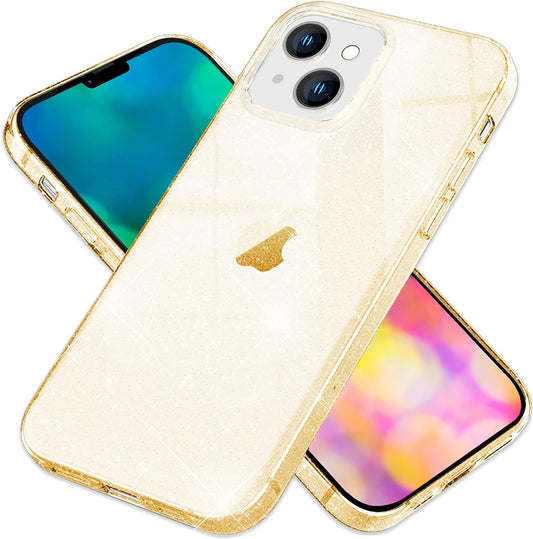 Apple iPhone 15 Case - Gold - Glitter Back Cover