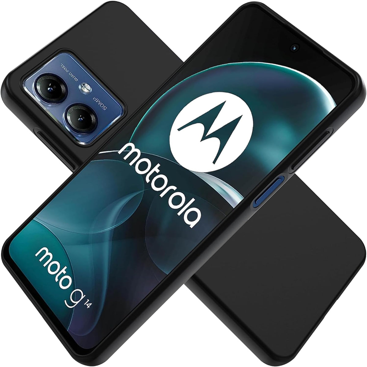 Motorola Moto G14 Hoesje - Zwart - Siliconen Back Cover