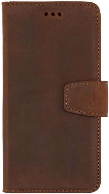 Samsung Galaxy S10e Hoesje - Bruin - Echt Leren Bookcase