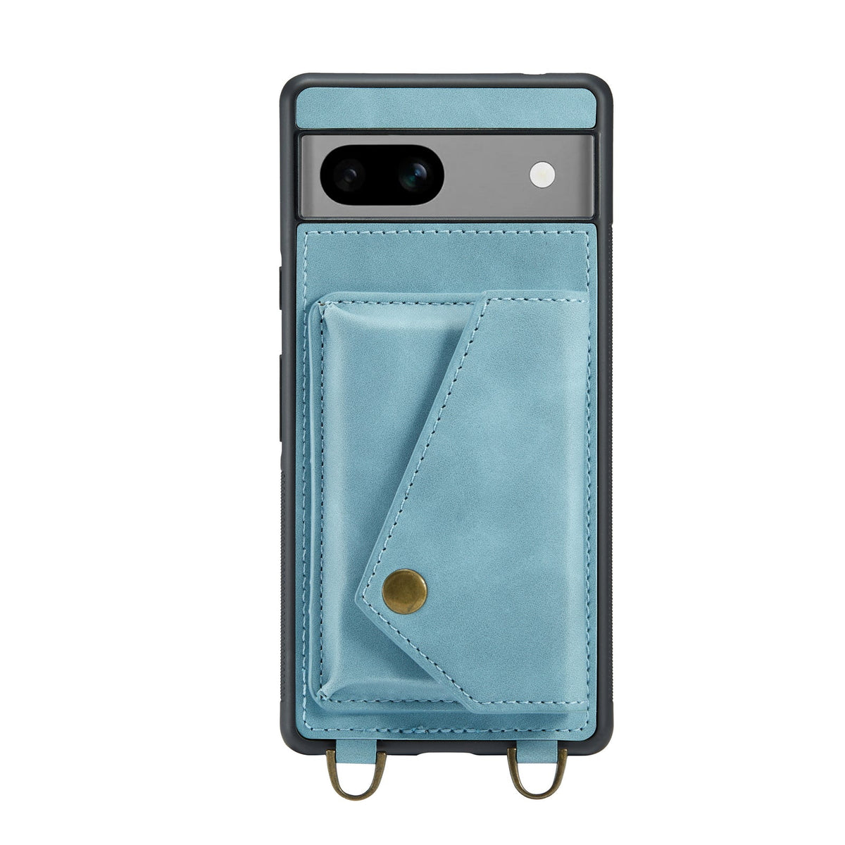 Google Pixel 8 Hoesje - Aqua Blue - Luxe Back Cover met Telefoonkoord